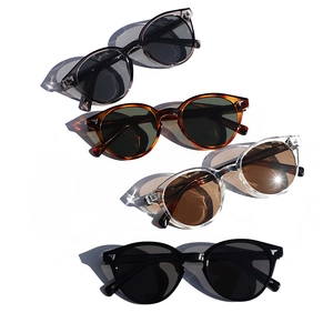 Lunettes de Soleil Rétro TR90 Monture Ronde pour Hommes Femmes Protection UV400 Lunettes de Style Boston Vintage Avec Charnières en Métal