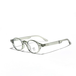 Gafas ovales TR90 verde claro translúcido con filtro de luz azul y protección UV400