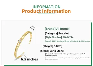 Detailed specs of S925 silver gold-plated cuff featuring labradorite and hollow design
