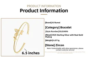 Detail of S925 sterling silver butterfly bracelet with twisted texture and zircon inlay