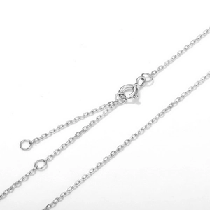 Verstellbare S925 Sterlingsilber O-Kette mit Federringverschluss und Verlängerungselementen