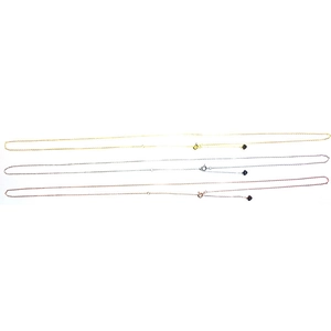 Colliers longs en argent 925 en trois couleurs or argent et or rose pour femmes