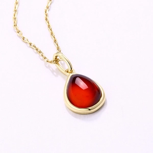 Pendentif Seul (Sans Chaîne) en Argent Sterling 925 Forme Goutte Topaze Bleue Grenat Quartz Rose Naturel Bijoux pour Femmes