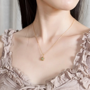 Vintage 925 Sterlingsilber Tropfen Anhänger Kette Mit Aventurin Jade Und Bergkristall Für Damen Schmuck Geschenk