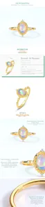 Macro detail of S925 sterling silver ring featuring a synthetic opal and white zircons