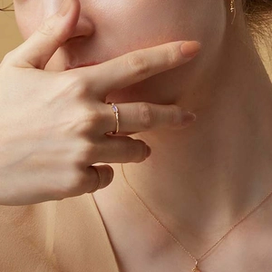Bague en argent 925 plaqué or avec opale et ensemble de bijoux minimalistes assortis