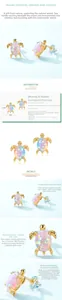 Macro view of turtle earrings in S925 sterling silver with colorful synthetic opal inlay