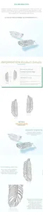 Macro detail of S925 sterling silver feather earrings with 23mm polished silver finish