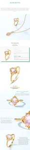 Detail of S925 sterling silver crown ring featuring a 5x7mm pink quartz oval gemstone