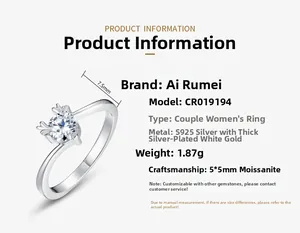 Détail macro de la bague bois de cerf en argent 925 sertie d'une pierre moissanite