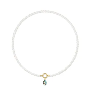 Double Strand Artificial Pearl Necklace S925 Sterling Silver Abalone Shell Pendant Sun Star Elegant Vintage Jewelry For Women