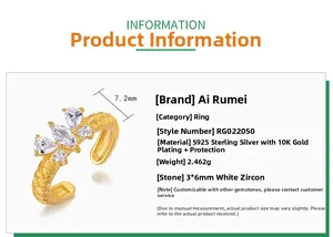 Detailed specifications of S925 sterling silver butterfly ring with cubic zirconia