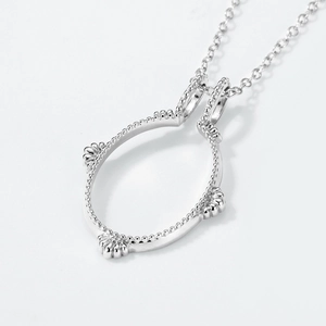 Élégant pendentif goutte en argent sterling S925 avec design rétro en métal ajouré