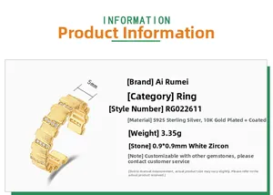 Détail d'une bague en argent S925 avec surface brossée de 5mm et zircons blancs sertis