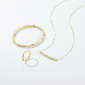Ensemble de bijoux minimalistes en argent S925 brossé avec collier, bague et bracelet