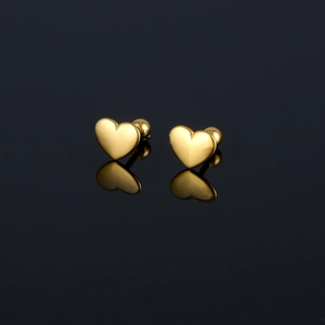 Minimalistische Edelstahl Herz Ohrstecker Polierte Herzform Schraubverschluss Piercing Schmuck Für Damen Herren Geschenk