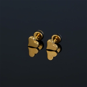 Boucles d'Oreilles Clous Cœur en Acier Inoxydable 316 Minimalistes pour Hommes Femmes Bijoux de Piercing Cœur Seul