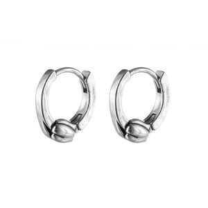 Boucles d'oreilles créoles géométriques rétro en acier inoxydable pour hommes et femmes