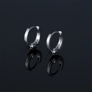 Boucles d'Oreilles Créoles en Acier Inoxydable 316 Bouton de Tulipe pour Hommes Femmes Géométrique Punk Bijoux Cadeau