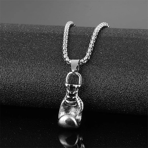 Hip Hop Boxing Glove Pendant Necklace Vintage Silver Alloy Box Chain Sports Style Streetwear Jewelry For Men Women Gift