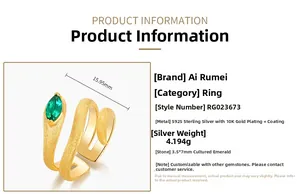 Vue macro de la bague en argent S925 avec émeraude marquise et finition brossée
