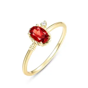 Bague Cœur Flèche de Cupidon en Argent Sterling 925 Grenat Zirconia Vintage Plaqué Or Bijoux Mode Géométriques Femme