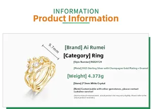 Detail specifications of crown stackable rings in S925 sterling silver with white crystal