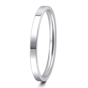 Macro detail of high-polished silver band showing mirror finish and flat edge