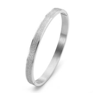 Bracelet Jonc Minimaliste en Acier Titane Mat pour Hommes Femmes Bracelet Ovale à Charnière Or Argent Or Rose Bijoux de Mode Cadeau