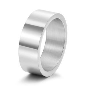 Minimalist Titanium Steel Plain Band Ring For Men Women Polished Finish Gold Black Vintage Silver Color Jewelry Finger Ring