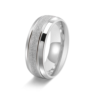 Frosted Titanium Steel Ring For Men Women Matte Finish Stainless Steel Band Ring Gold Silver Black Minimalist Jewelry