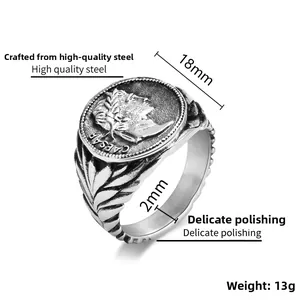Macro detail of Caesar Roman Empire signet ring with 18mm face diameter and 13g weight