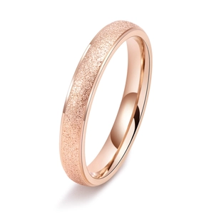 Anello Opaco in Acciaio al Titanio Minimalista per Uomo Donna Finitura Polvere di Stelle Anello a Fascia Stretta Gioielli