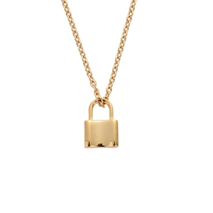 Minimalist Stainless Steel Lock Pendant Necklace For Men Women Hip Hop Streetwear Polished Padlock Charm Jewelry Gift