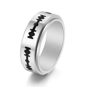 Punk Stainless Steel Rotatable Blade Ring For Men Fashion Fidget Spinner Finger Ring Personalized Jewelry Gift Accessories