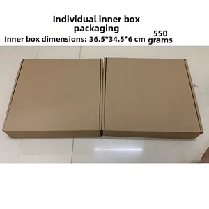 Brown corrugated cardboard inner packaging box for Christmas wreath 36.5x34.5x6cm