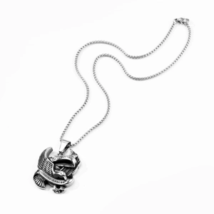 Vintage silver stainless steel eagle pendant necklace with Philippine Eagles engraving