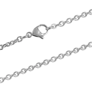 Unisex Stainless Steel O-shaped Chain Necklace Four-sided Cut Basic Link Chain Polished Minimalist Jewelry For Men Women