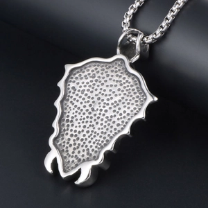 Vintage punk skull cloak and sword pendant on silver box chain for men's jewelry styling