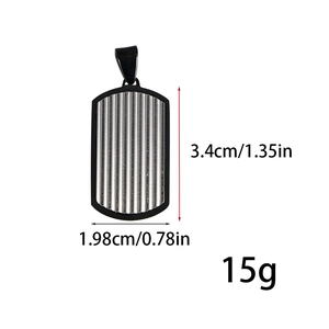 Spécifications de taille pour le pendentif de collier plaque militaire en acier inoxydable