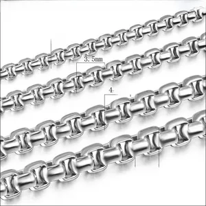 Detailed comparison of titanium steel link chains in 2.5mm to 5.0mm width options