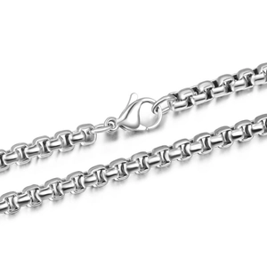 Minimalist Titanium Steel Box Chain Necklace For Men Women Geometric Polished Link Chain Hypoallergenic Daily Jewelry