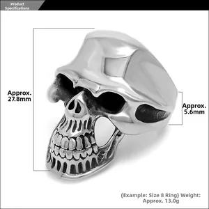 Spécifications techniques montrant les détails de hauteur et de poids de la bague