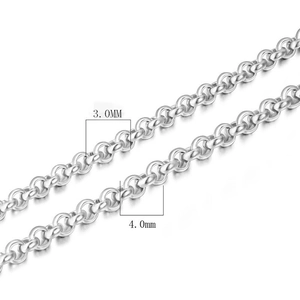 Collana da Uomo Minimalista in Acciaio Inossidabile Rolo Argento Lucido Gioielli Geometrici per Uso Quotidiano Accessorio Moda