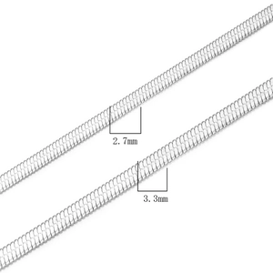 Minimalist Stainless Steel Flat Snake Chain Necklace For Men Women Polished Herringbone Blade Link Chain Choker Fashion Jewelry