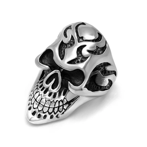 Anello Teschio Gotico Uomo Acciaio Inossidabile Retrò Punk Rock Hip Hop Streetwear Fascia Gioielli Per Uomini Ragazzi