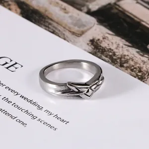 Vintage Titanium Steel Five Pointed Star Ring For Men Women Geometric Polished Stainless Steel Punk Hip Hop Jewelry Gift