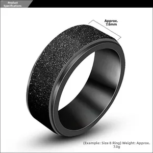 Vue macro de la bague rotative de 7,8 mm avec finition noire mate et intérieur lisse