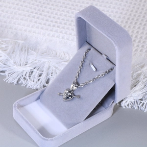 Titanium steel heart pendant necklace with cupid arrow and star in jewelry box