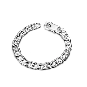 Punk Gothic Titanium Steel Chain Bracelet With Hollow Cross Design For Men Women Fashion Polished Stainless Steel Jewelry
